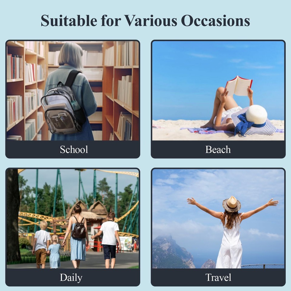 Clear Backpack 2 Pack Large Clear Backpack Heavy Duty Transparent