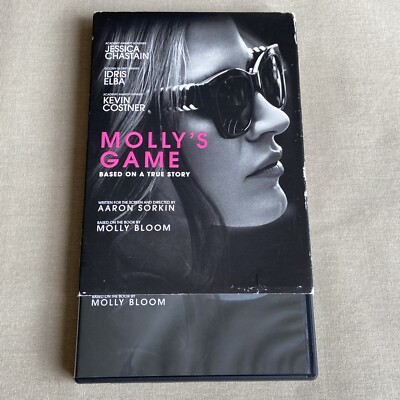 Molly's Game (DVD, 2017) W/ Slipcover True Story Legal Crime Jessica Chastain +