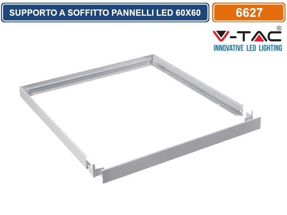 V-TAC SUPPORTO BIANCO IN PLASTICA PER MONTAGGIO ESTERNO - PANNELLI LED 60X60