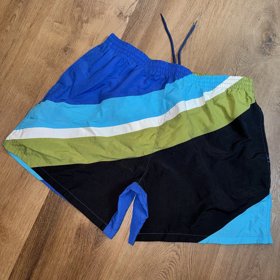 Vintage Swim Trunks Shorts Basic Edition Fresh Prince Colorblock Festival Men XL - Image 2 of 4