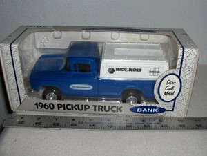 Details About Ertl 1960 Ford Pickup Truck 125 Scale Diecast Metal Bank 1996 Black Decker