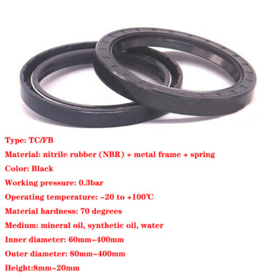Required 5 sizes TC/FB Skeleton Oil Seal Ring NBR Double Lip Seal