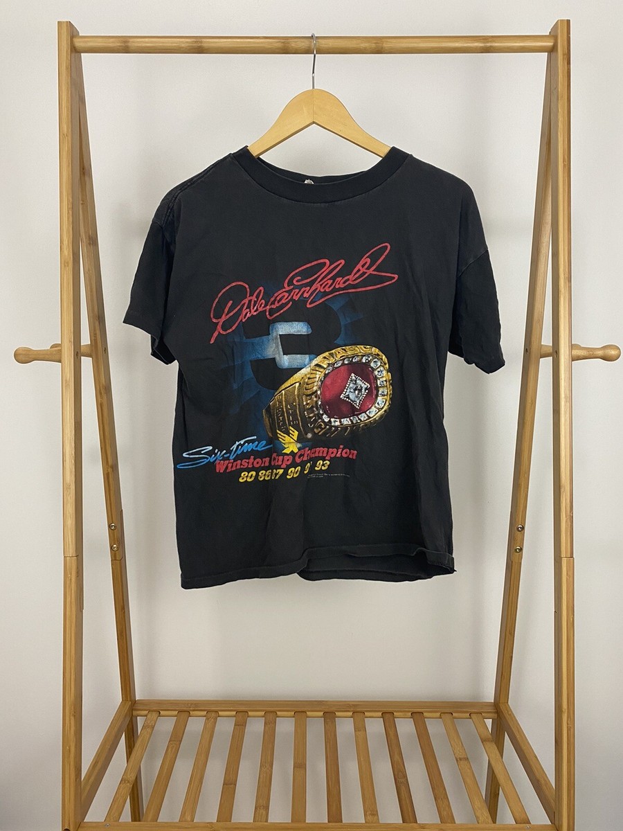 VTG Dale Earnhardt Six Time Winston Cup Ring Rap Tee Nascar T