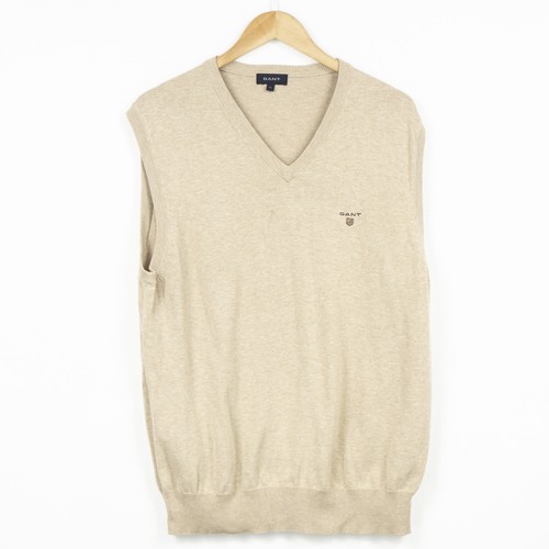 GANT Vest Jumper Sweater Beige Mens 