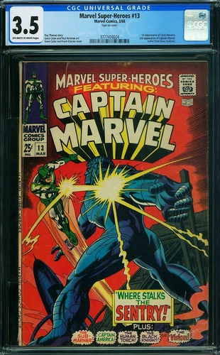 Marvel Super-Heroes #13 CGC 3.5 1968 1st Carol Danvers Captain Marvel 324 cm bin