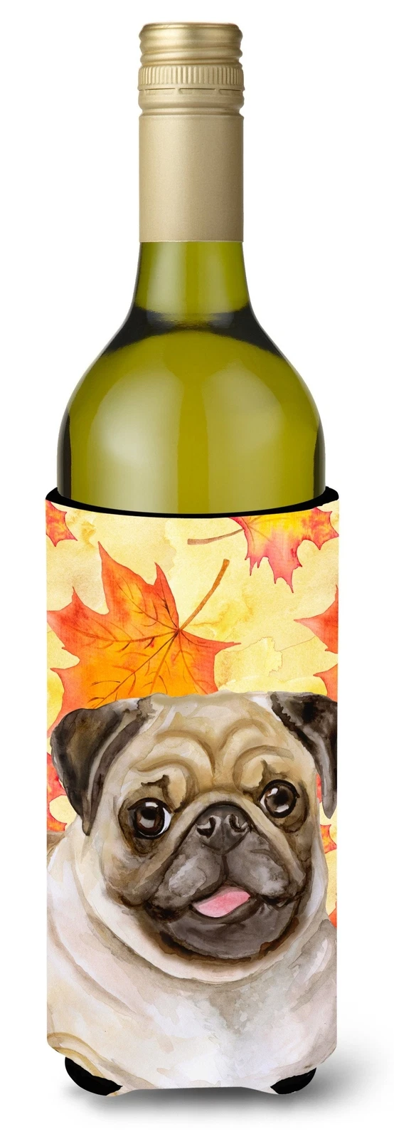 Caroline's Treasures Fawn Pug Wine Bottle Hugger