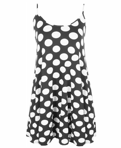 Mujeres Damas Estampado Tirantes Columpio Sin Mangas Mini Chaleco de Verano Cami Vestido Prenda para el torso - Imagen 15 de 20