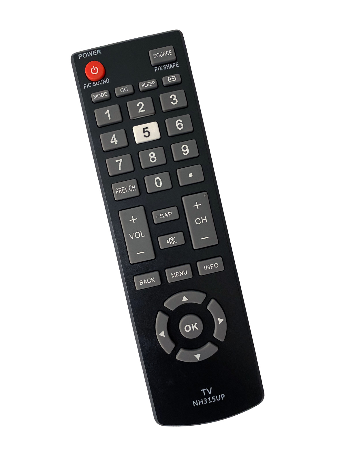 Replaced Remote for Sanyo LED LCD TV FW50D48F FW40D48F FW32D08F NH316UD FW40D06F