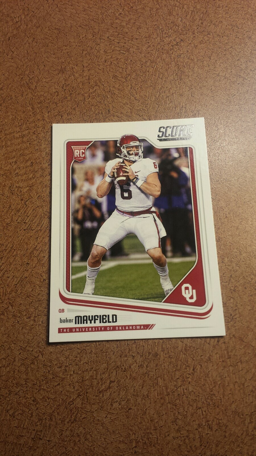2018 Score Baker Mayfield Rookie Card.Browns