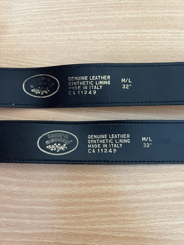 2 Vintage Laura Ashley Brown And Blue leather belts 32inches M/L Made In Italy - Picture 6 of 6