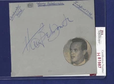 Harry Belafonte Autographed Vintage Album Page Hollywood Actor Singer JSA COA
