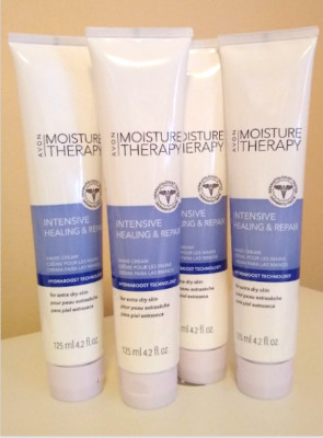 Lot of 4 tubes Avon Moisture Therapy Hand Cream, 4.2 fl oz each, new/sealed