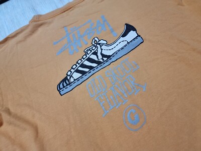 VINTAGE 80's STUSSY OLD SCHOOL FLAVOR T-SHIRT TEE MADE IN USA Size