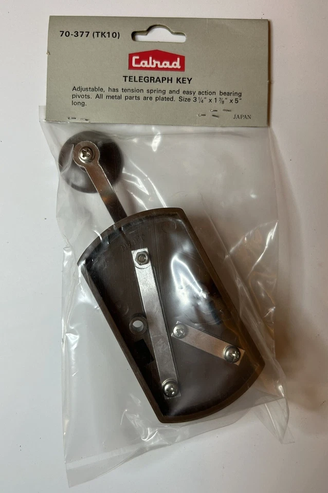 Llave Telegráfica Calrad Código Morse Keyer 70-377 TK10 Nueva Stock Antiguo Foto 2 de 3