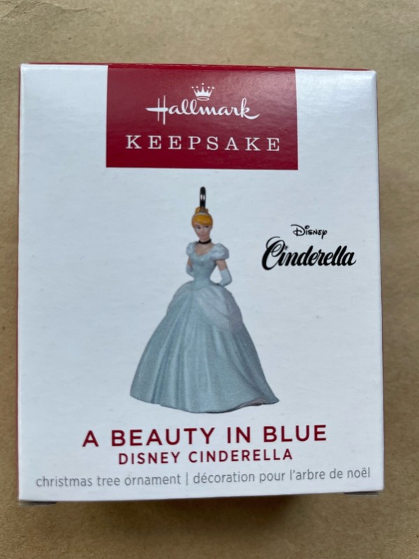 HALLMARK 2022 Disney CINDERELLA A Beauty in Blue Mini ORNAMENT New SHIP FREE