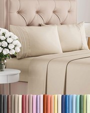 King Size 4 Piece Sheet Set - Comfy Breathable  Cooling Sheets - Hotel Luxury B