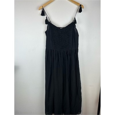 Johnny Was Jade Black Zoe Strappy Sundress Women's Sz M