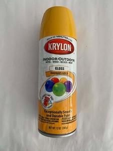 Krylon Spray Paint Gloss Bauhau Gold Indoor outd ( 15 oz. included bottle ) USED