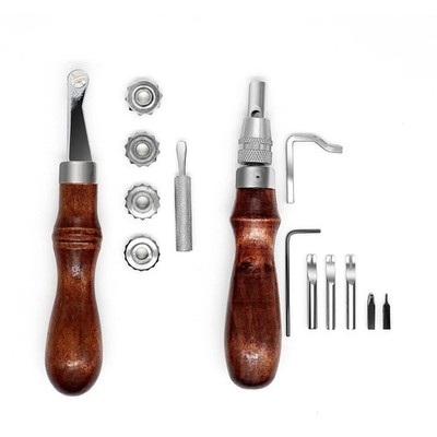 Leather Groover Beveler and Leather Stitching Overstitch Wheels Mark Spacer S...