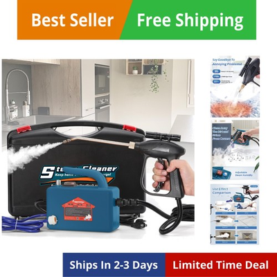 #ad High Pressure Steam Cleaner 1700W Handheld Steamer for Cleaning Grout Tile... $253.54