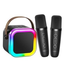 Mini Karaoke Machine for Kids, 2025 TOP Birthday Gifts Ideas for 3-12 Black