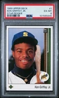 1989 UPPER DECK KEN GRIFFEY JR GRADED PSA 6 EX  #1 STAR ROOKIE RC WELL CENTERED