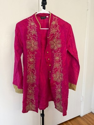 Sofie Design Pink & Gold Embroidered Tunic Jacket   Size M