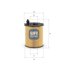 UFI 25.037.00 Ölfilter für CITROËN,DS,FIAT,FORD,MAZDA,MINI,MITSUBISHI,PEUGEOT,SA