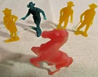 1960's Marx Playset Cereal Premium Sky King Charter Figures Nice set Cowboys