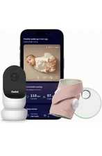 Owlet Dream Duo 2 Smart Baby Monitor - Rose Sock, Base Station, & Wifi Camera