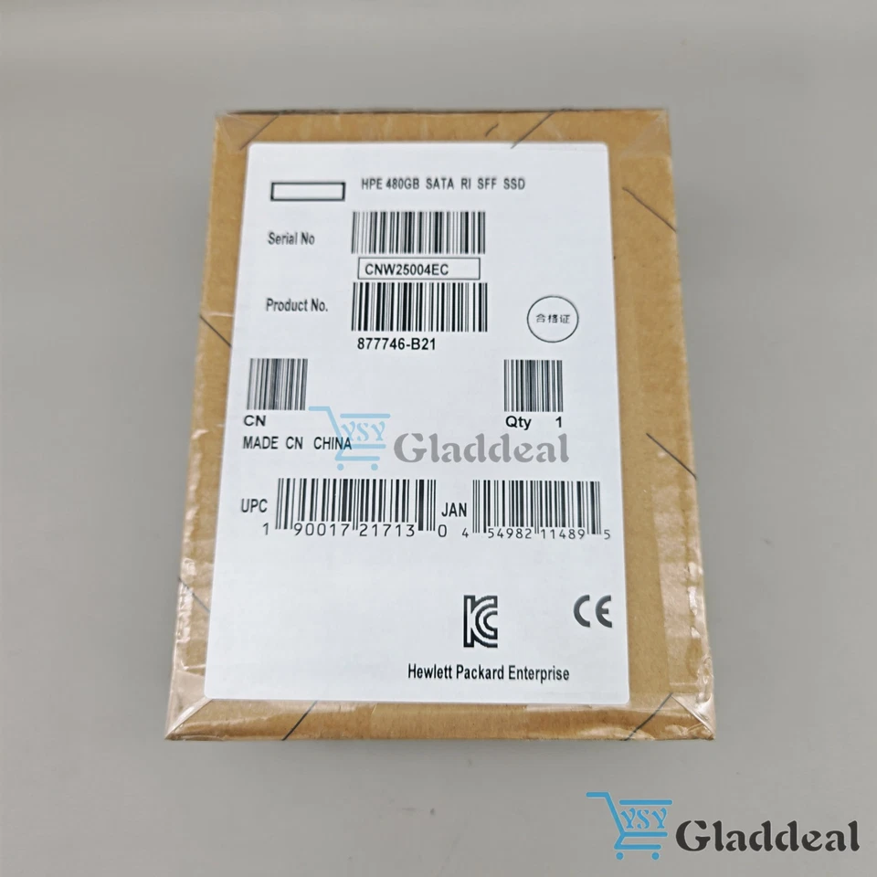 VK000480GWJPE HPE Sub PN SEALED HPE 480GB SATA 6G RI SFF SC DS SSD - Image 3 of 4