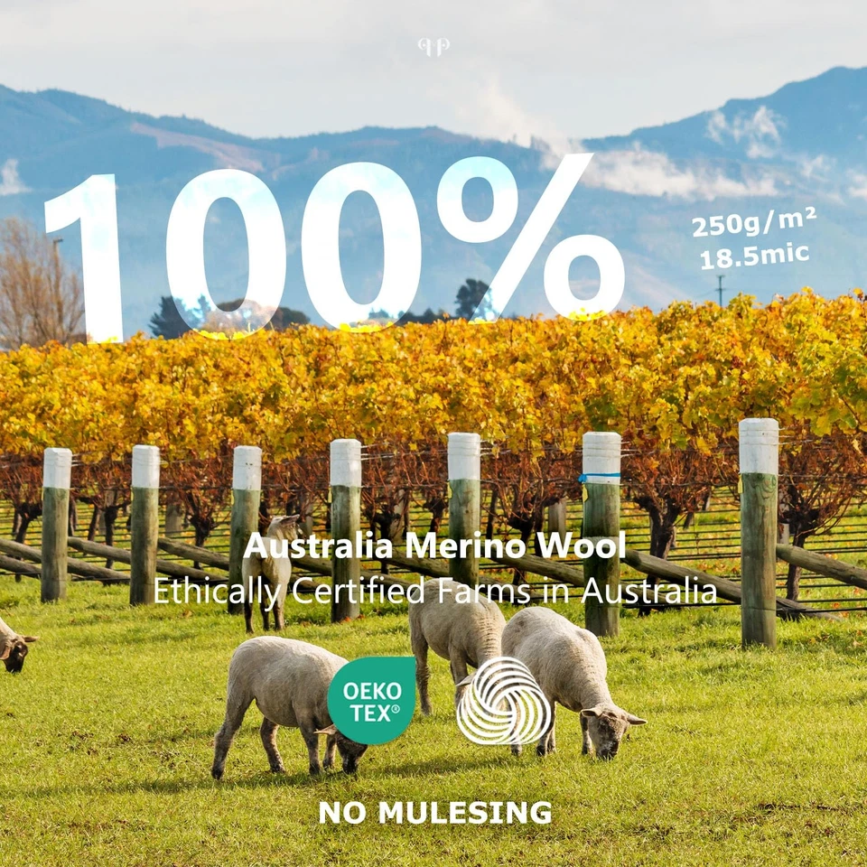 100% Merino Wool Base Layer Mens Set Heavyweight Thermals Odor Resistance Und... - Image 2 of 4