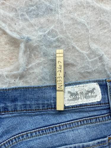 Jeans skinny Levi's donna Jr taglia 5M lavaggio medio vita bassa effetto invecchiato - Foto 11 di 11