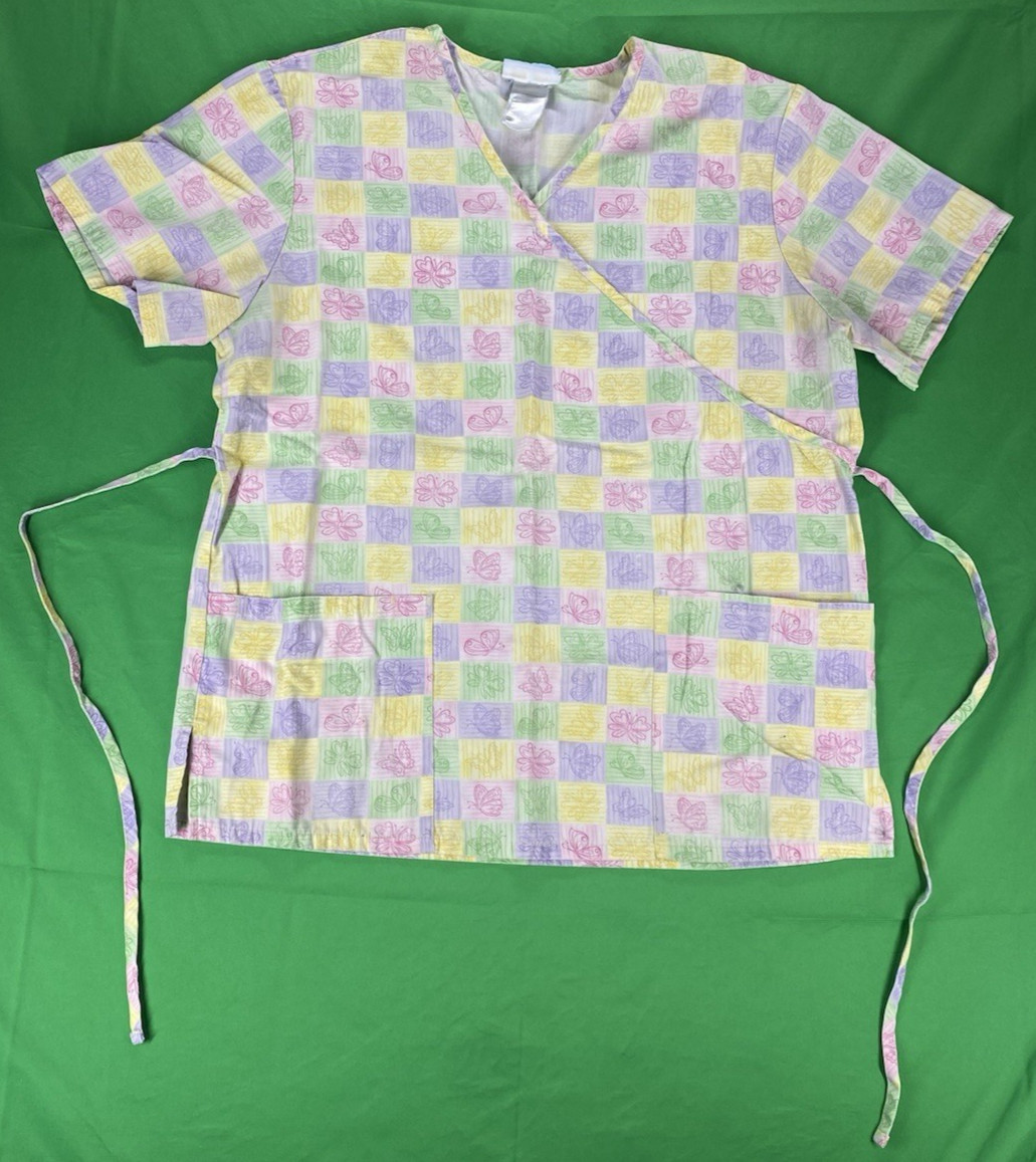 Medium Multi-Colored Checkered Butterfly Pattern … - image 1