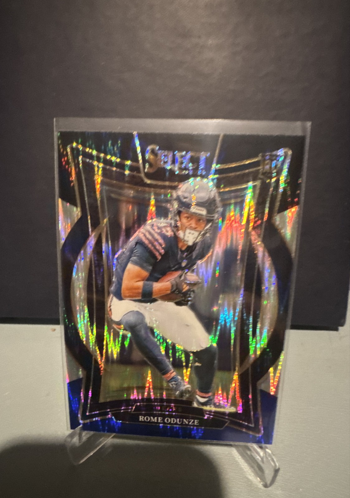 2024 Panini Select - Concourse Rome Odunze #3 Black & Blue Shock Prizm (RC)