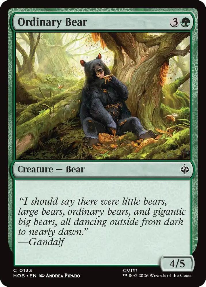 Ordinary Bear HOB The Hobbit 133 Common NM MTG