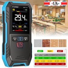 Digital Moisture Meter 4 Mode Pinless Sensor for Hardwood Softwall Plaster Brick