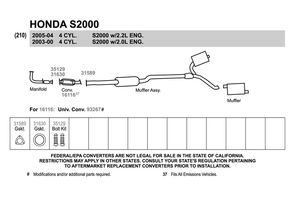 For Toyota Tacoma 05-20 Exhaust Manifold Flange Gasket High Temperature Graphite Foto 2 de 4