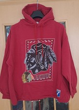 Vintage 1993 Chicago Blackhawks Logo 7 Bluza z kapturem NHL Oryginalna lata 90. rozmiar M