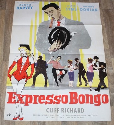 EXPRESSO BONGO Org. Plakat A1 -1959- Cliff Richard, Laurence Harvey, Sylvia Syms