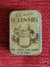Vintage Collectable Cadburys Bourn-Vita Tin   (L 7cm x W 5cm x D 2cm)