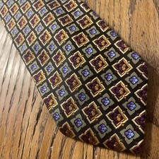 EUC Altea Milano Woven Thick Geometric Silk Tie Men s Necktie Hand Made In Italy