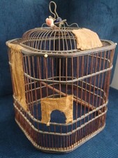 Chinese Bird Cage, Chinatrade, Pre 1850, Bamboo Antique Missing Bottom