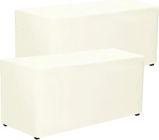 Fitted Tablecloth, 2 Pack Table Clothes for 6 FT Rectangle Table, 72X30 Inch P