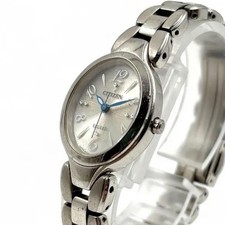 Citizen CITIZEN Exceed Eco Drive Watch Oval Solar Silver Diamond Ladies