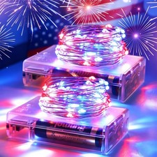 4th Of July Patriotic Decorations Red White Blue Fairy String Lights Battery O 4th Of July Patriotic Decorations Red White Blue Fairy String Lights Battery O