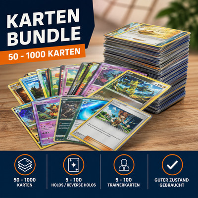 Pokémon Karten Sammlung Deutsch  | 50 - 1000 Karten & 5-100 Reverse/Holo Karten