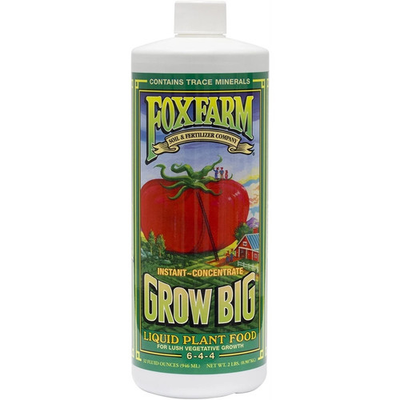 #ad Fox Farms Grow Big Liquid Fertilizer Concentrate 6 4 4 1 Quart $21.00