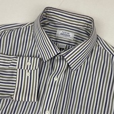 Vintage Arrow Brigade Mens Fitted Striped Button Down Shirt 16.5 32/33 USA Made