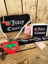 Juicy Couture Sweet N Juicy Apple Barrel Liquorice Handbag With Matching Wallet